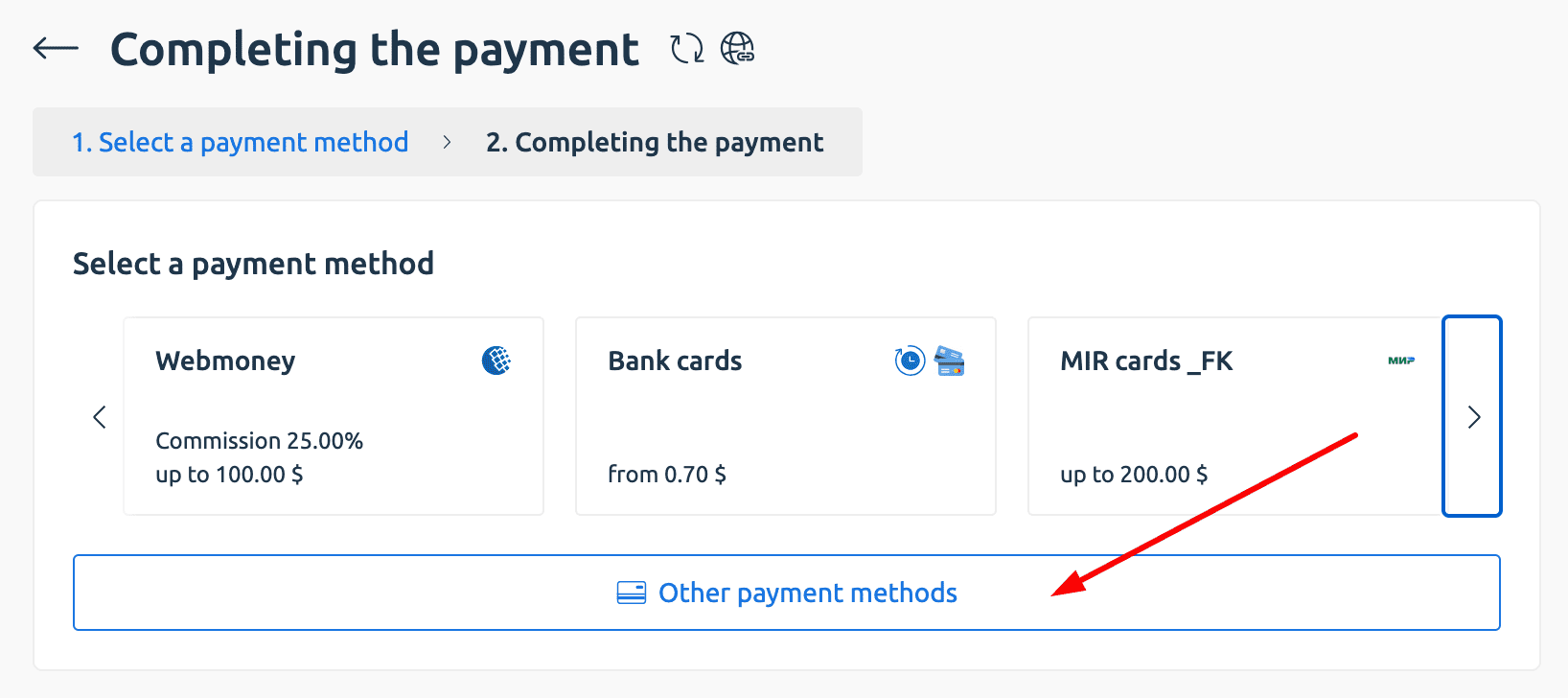 Select cryptocurrency as your VPS payment method.