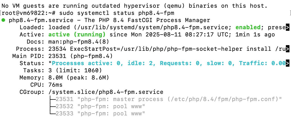 Status php8.4-fpm.