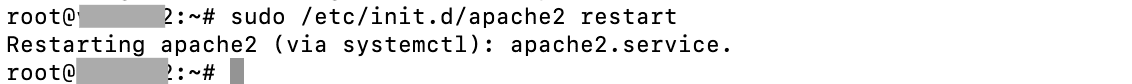 Restart Apache.