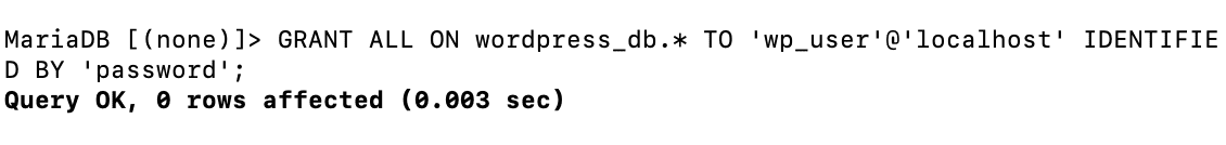 Grant the user full access.