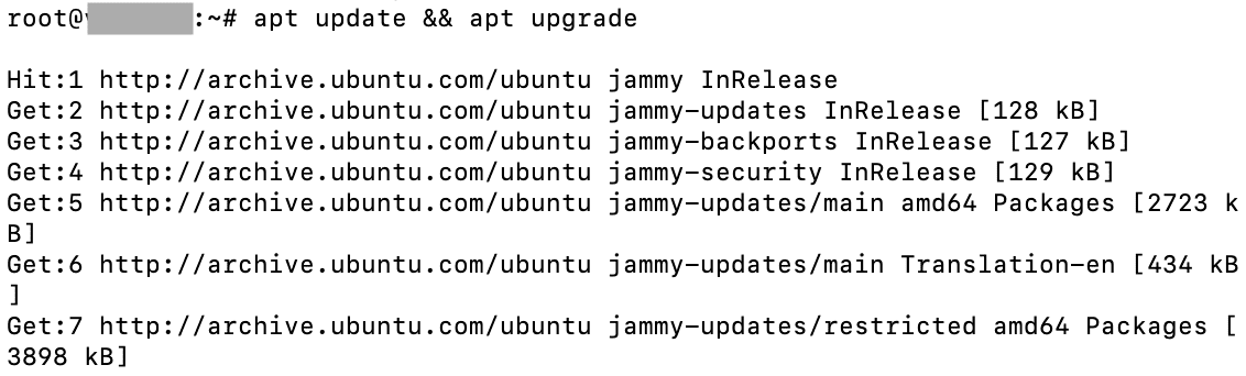 Update your system packages.