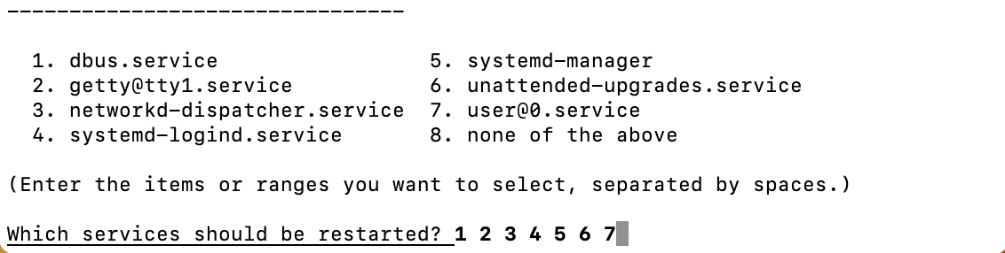 Restart the services.