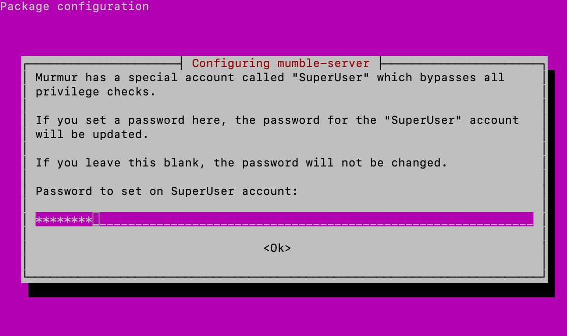 Set a strong password for the SuperUser account immediately.